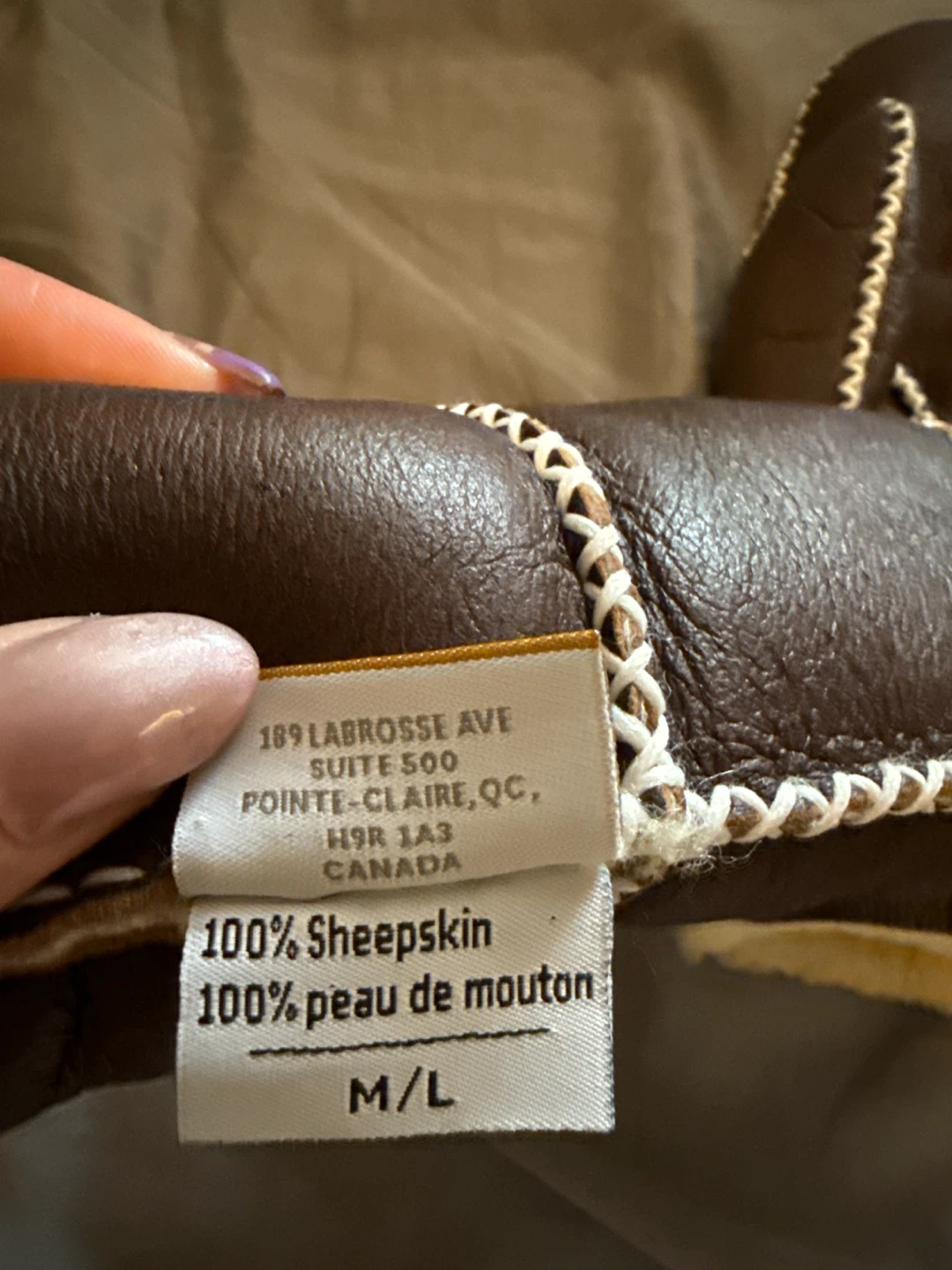 Brown Sheepskin Mittens M/L - photo 3