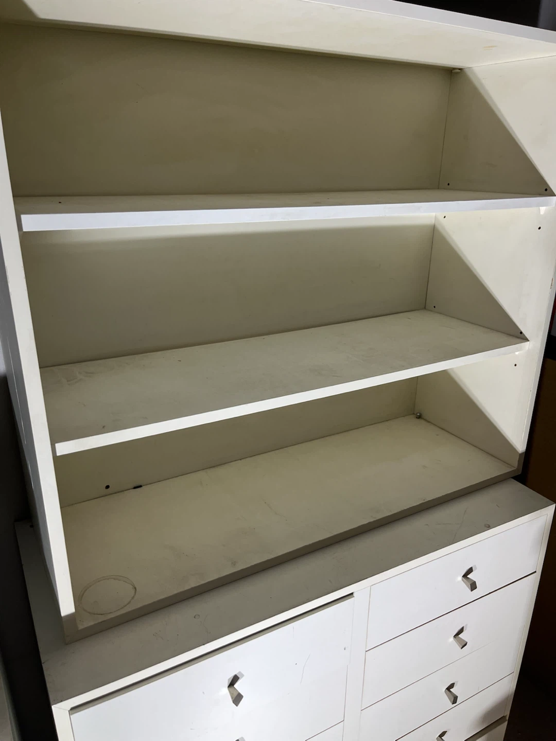 White Storage Cabinet , shelving and Drawers - photo 3