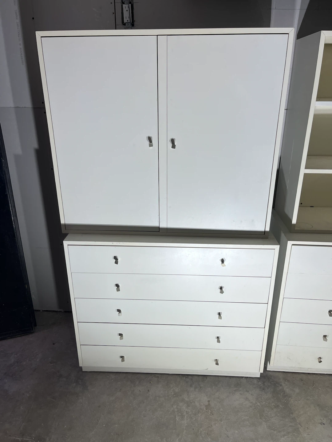 White Storage Cabinet , shelving and Drawers - photo 5