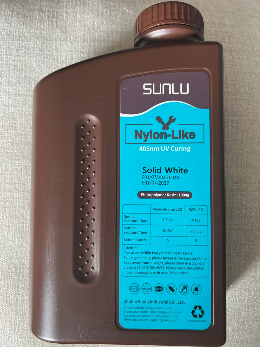 SUNLU Nylon-Like 405nm UV Curing Photopolymer Resin - - photo 2