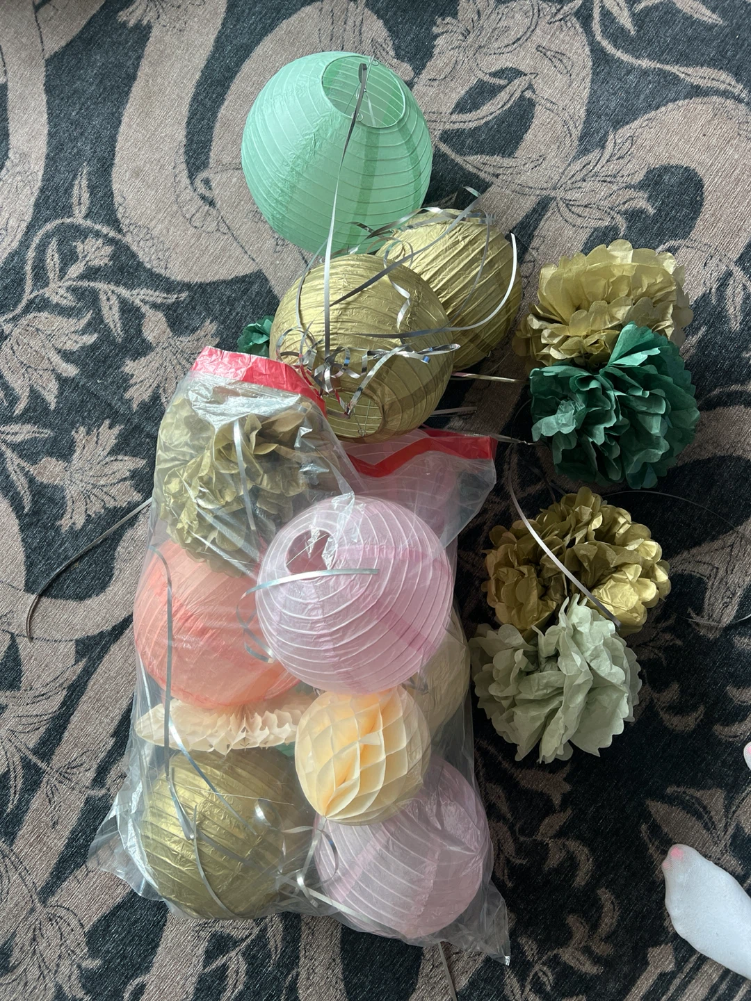 Party Lanterns and Pom-Pom Decorations