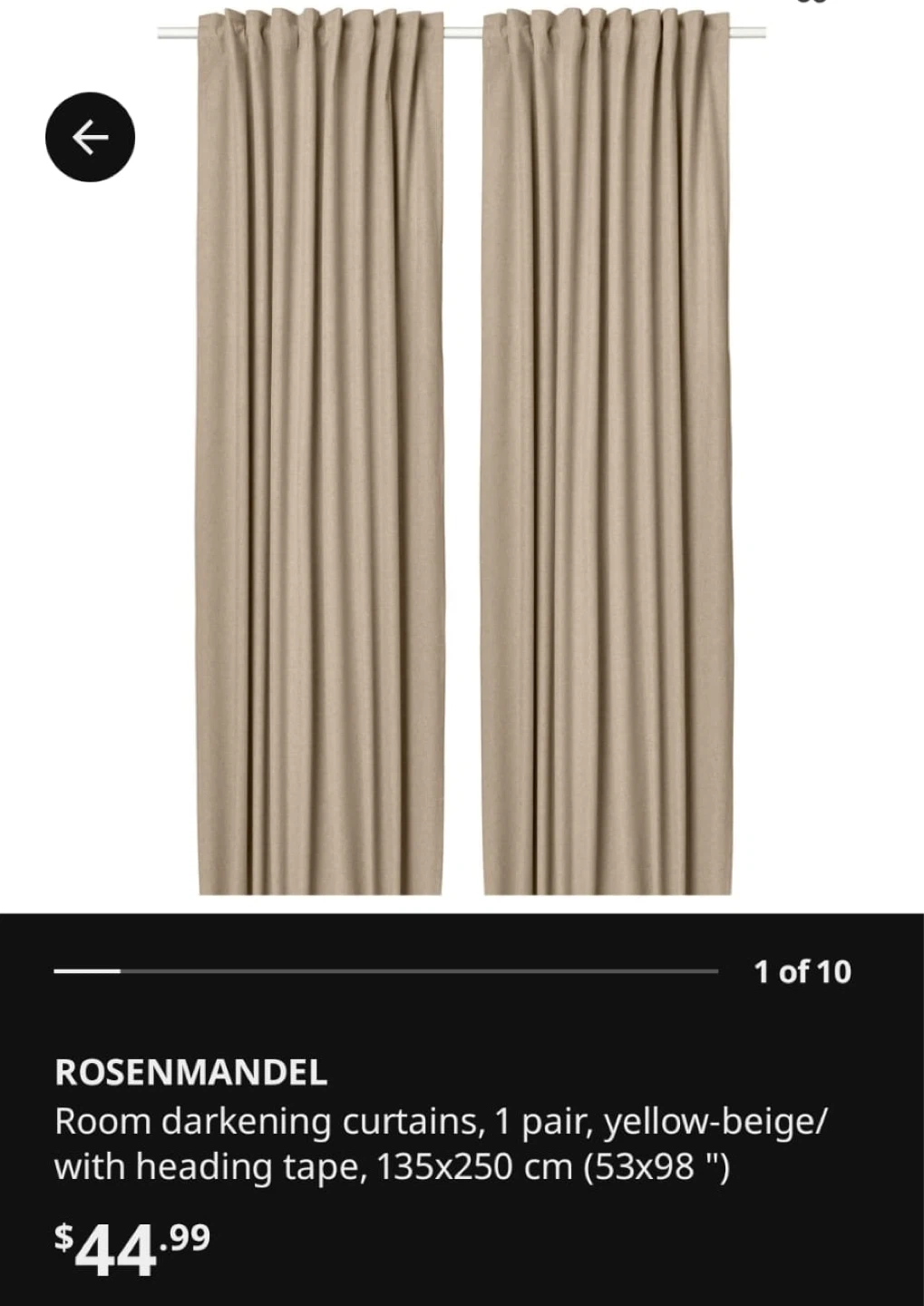 Ikea room darkening curtains