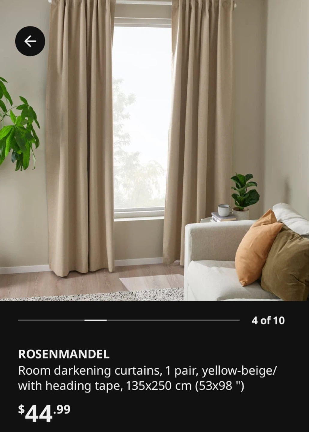 Ikea room darkening curtains - photo 2