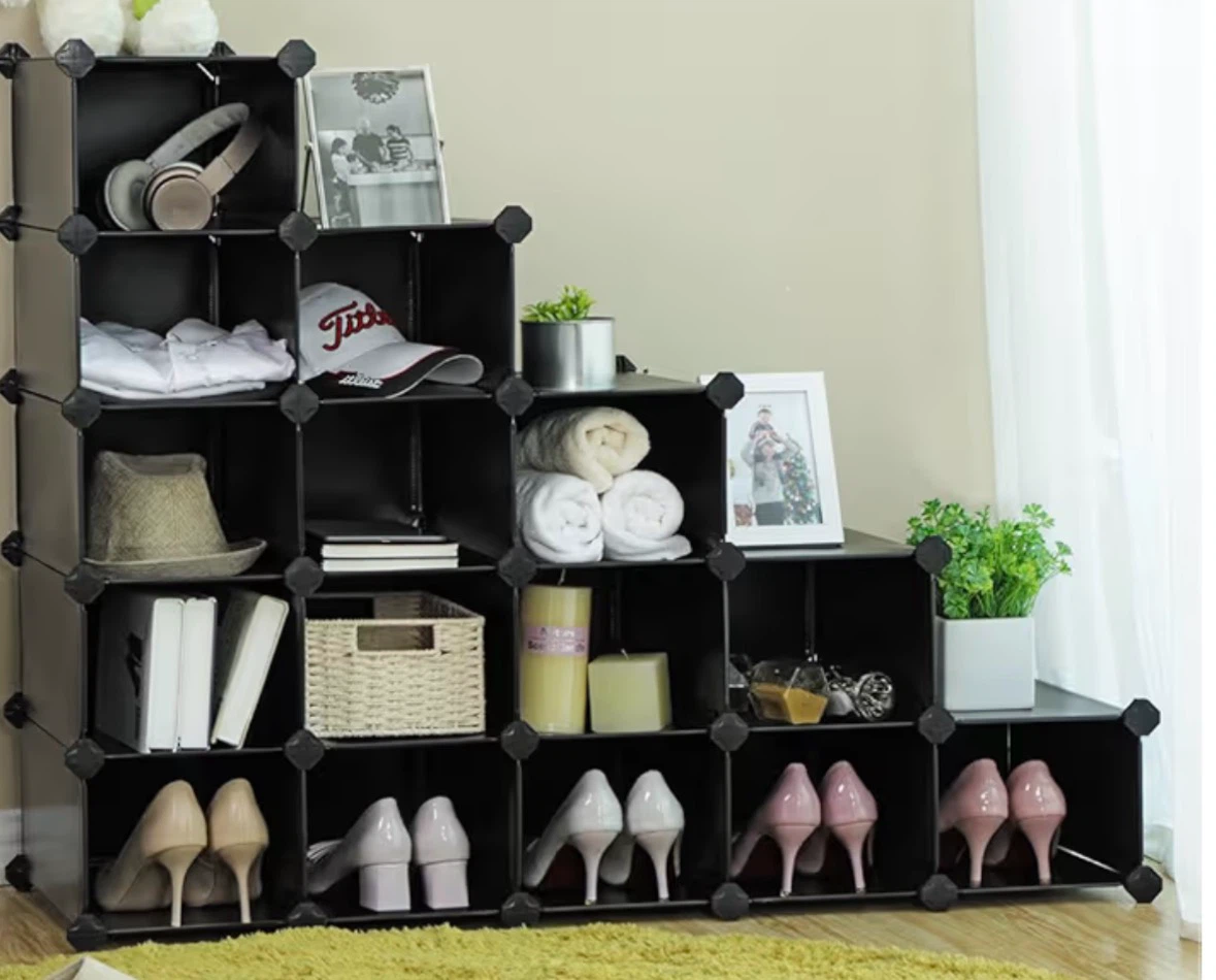 Black Modular Cube Storage Organizer