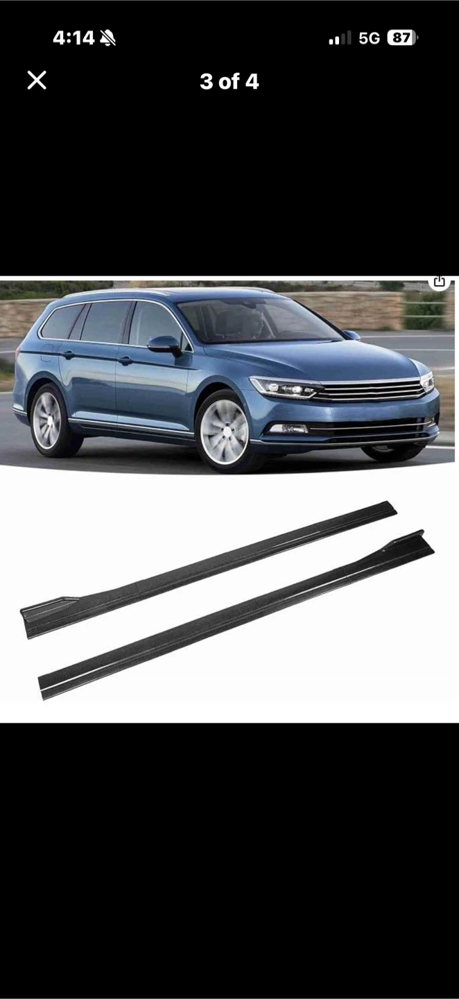 Gloss black Side Skirt Rocker Panels for all Volkswagon