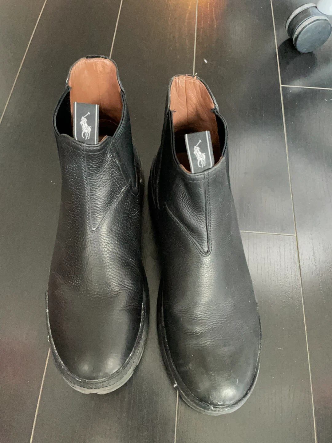 Polo Ralph Lauren Black Leather Chelsea Boots