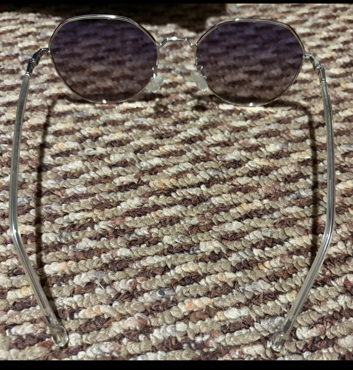 Silver Octagonal Frame Sunglasses - photo 2