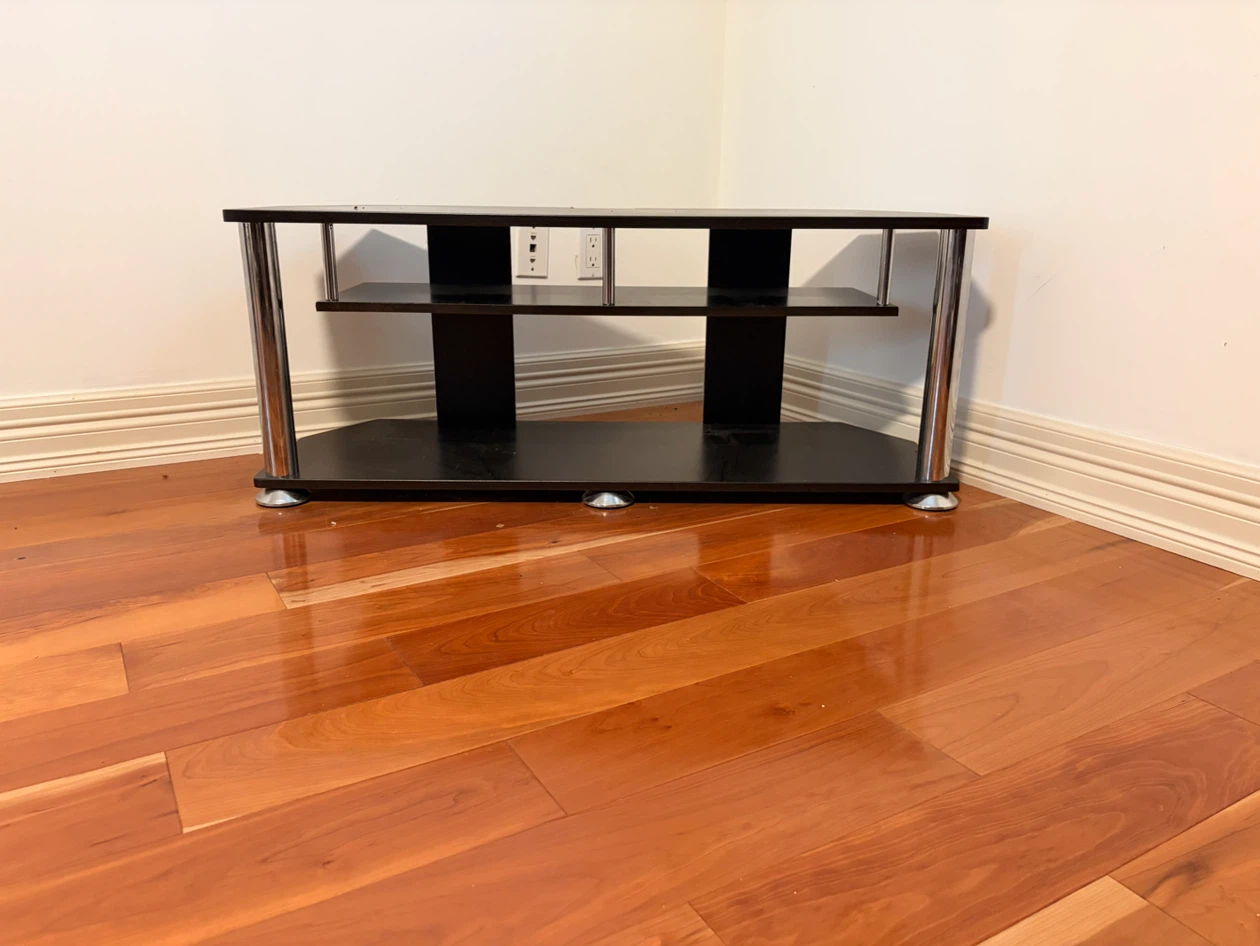 Black 2-Tier Media Console / TV Stand