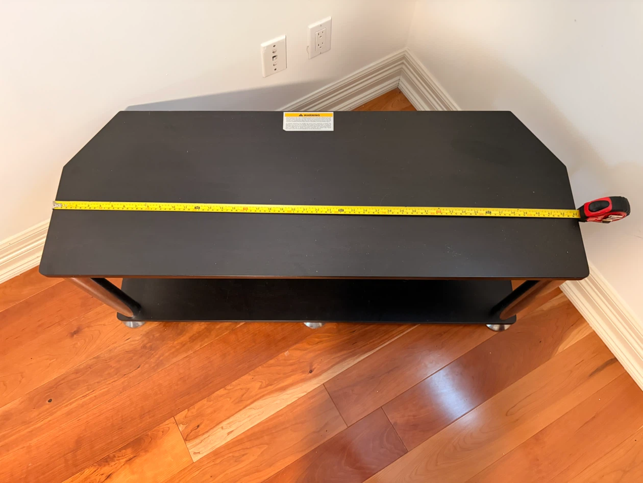 Black 2-Tier Media Console / TV Stand - photo 4