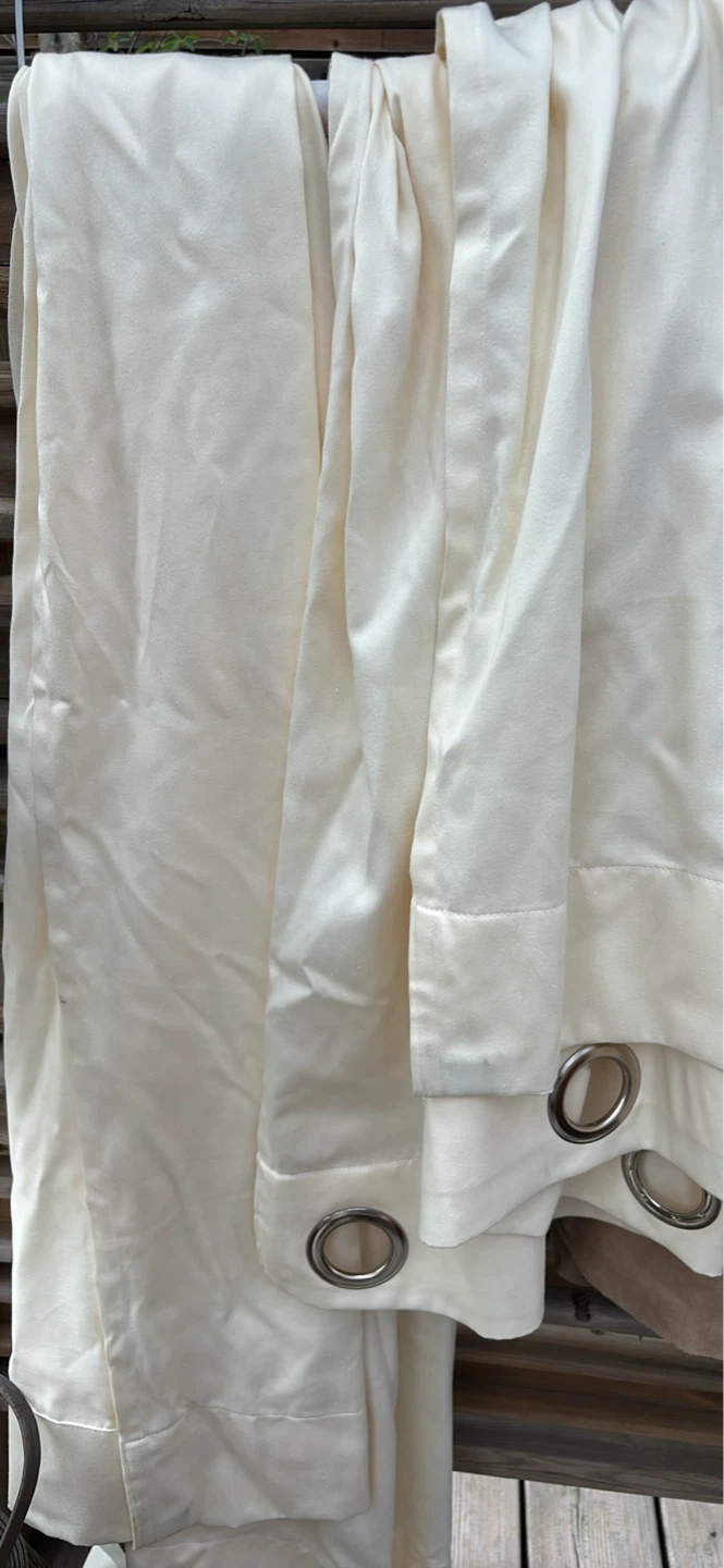 3 pairs of beige and ivory curtains Originals Polyester Curtains - photo 2