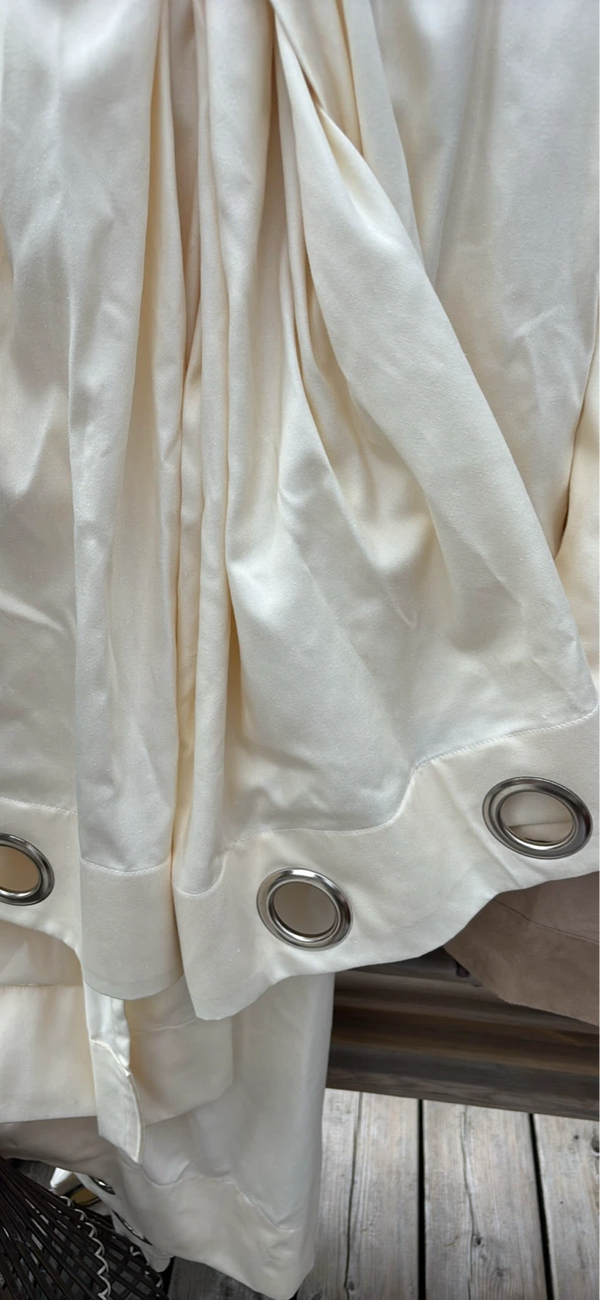 3 pairs of beige and ivory curtains Originals Polyester Curtains
