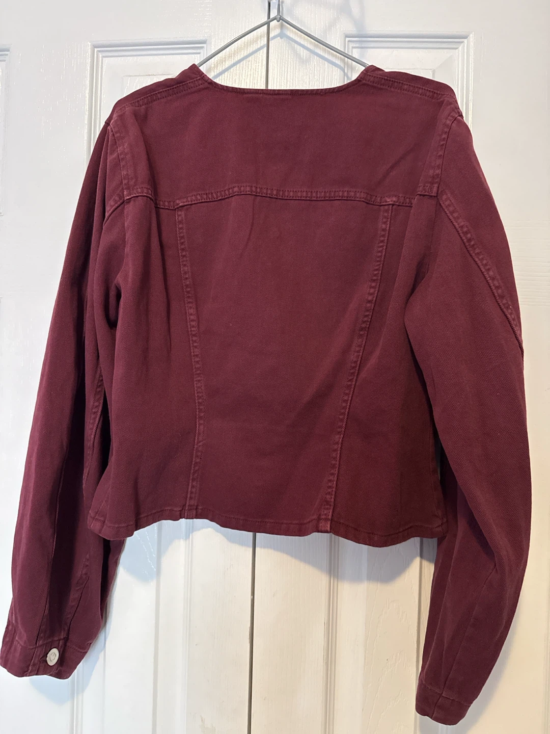 Divided H&M Burgundy Denim Jacket - photo 2
