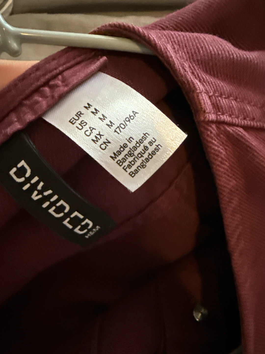 Divided H&M Burgundy Denim Jacket - photo 3