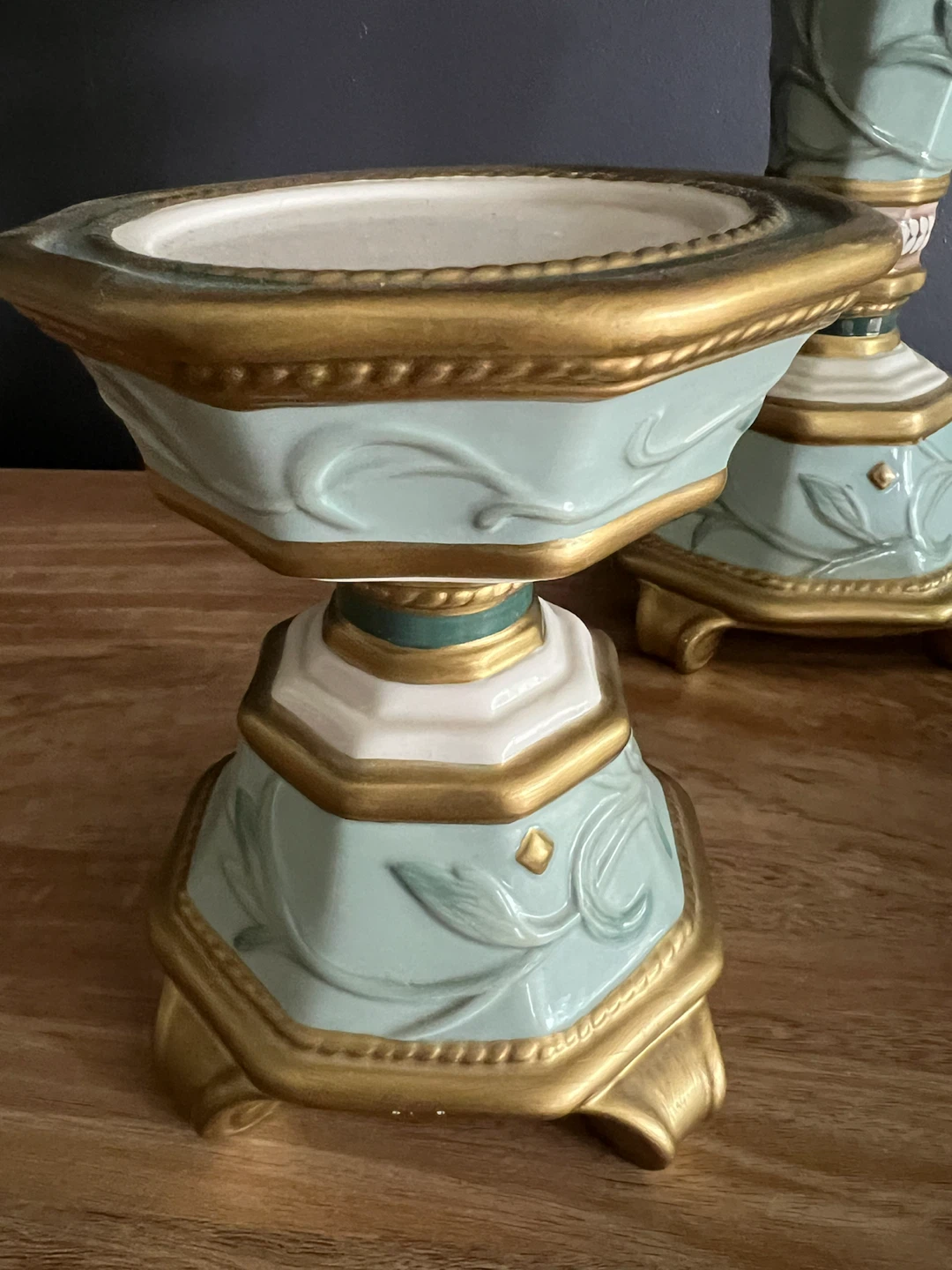 Fitz and Floyd Clairmont Candlestick Holders Set - photo 3