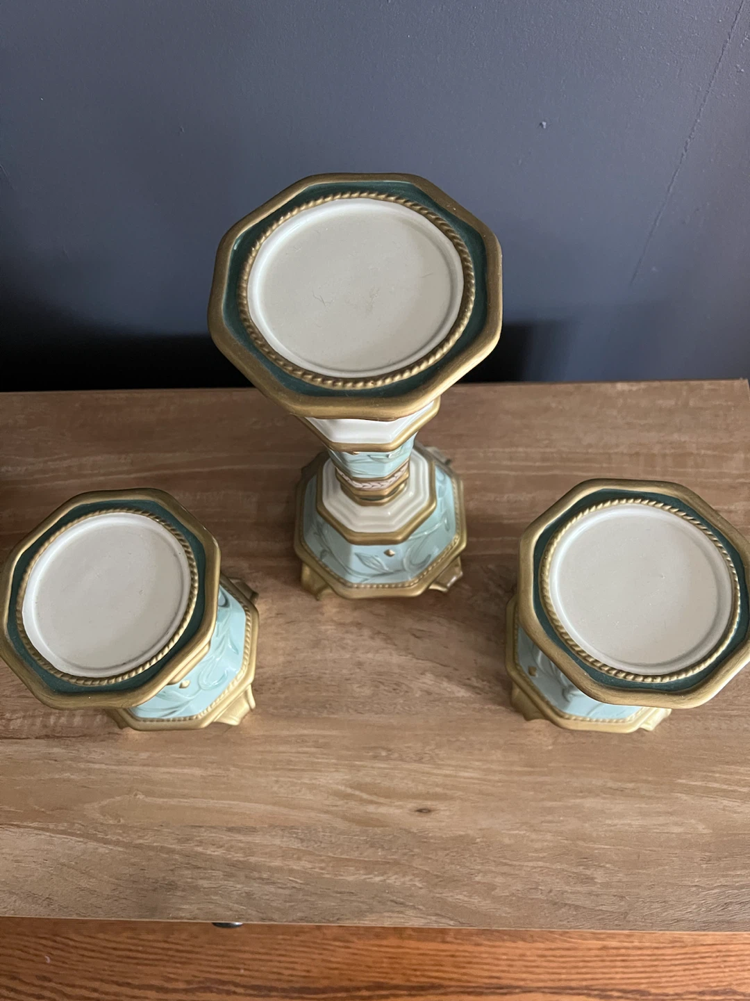 Fitz and Floyd Clairmont Candlestick Holders Set - photo 5