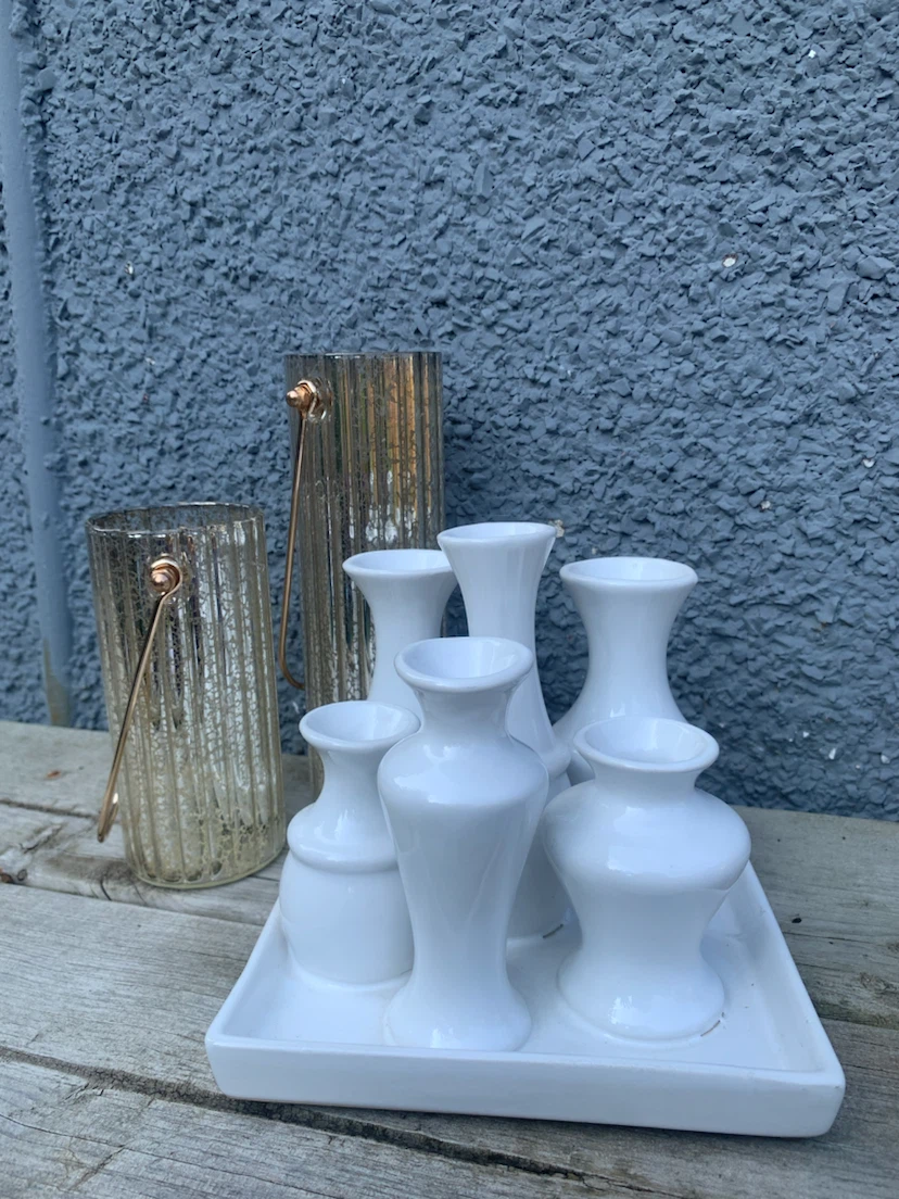 Unique vase & Ashland Candle Holder Home decor bundle