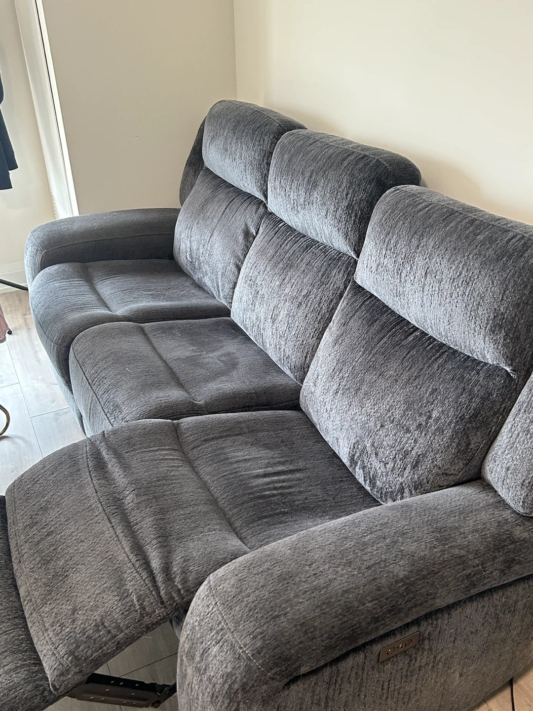 Grey reclining sofa - photo 2