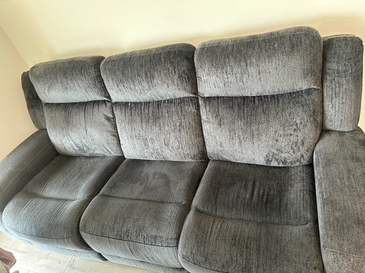 Grey reclining sofa - photo 3