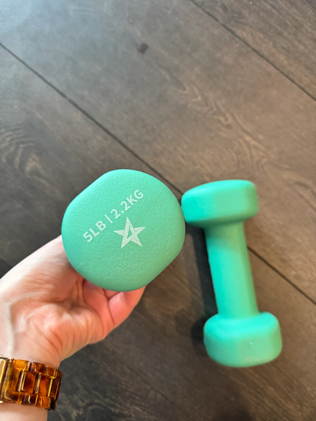 Yes4All Teal Green Dumbbells - 5LB Pair