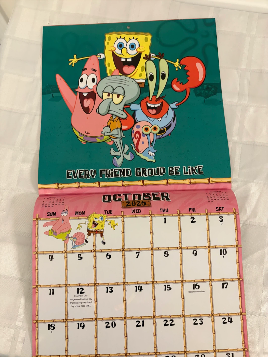 SpongeBob SquarePants 2026 Calendar - photo 2