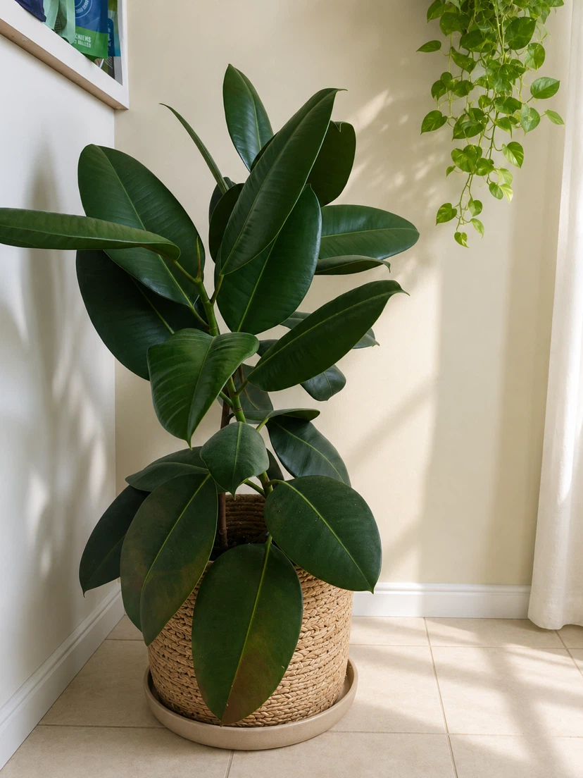 Rubber Plant in the Basket