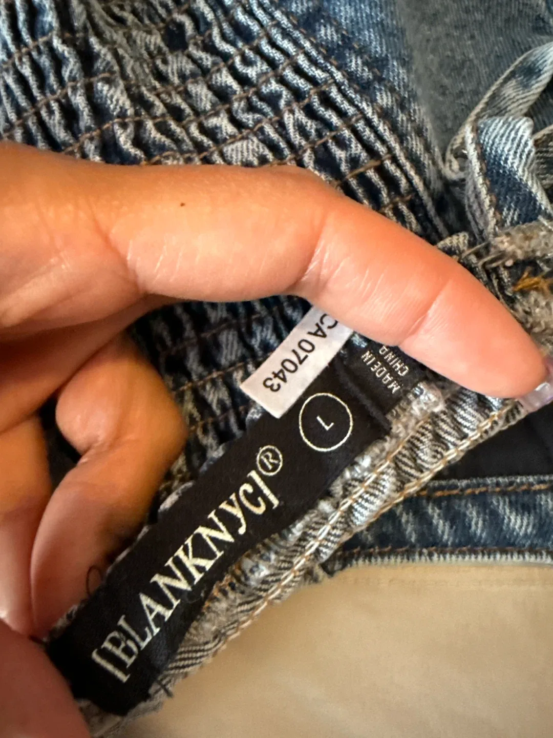 Blank NYC Denim Dress with Slit - Size L - photo 3