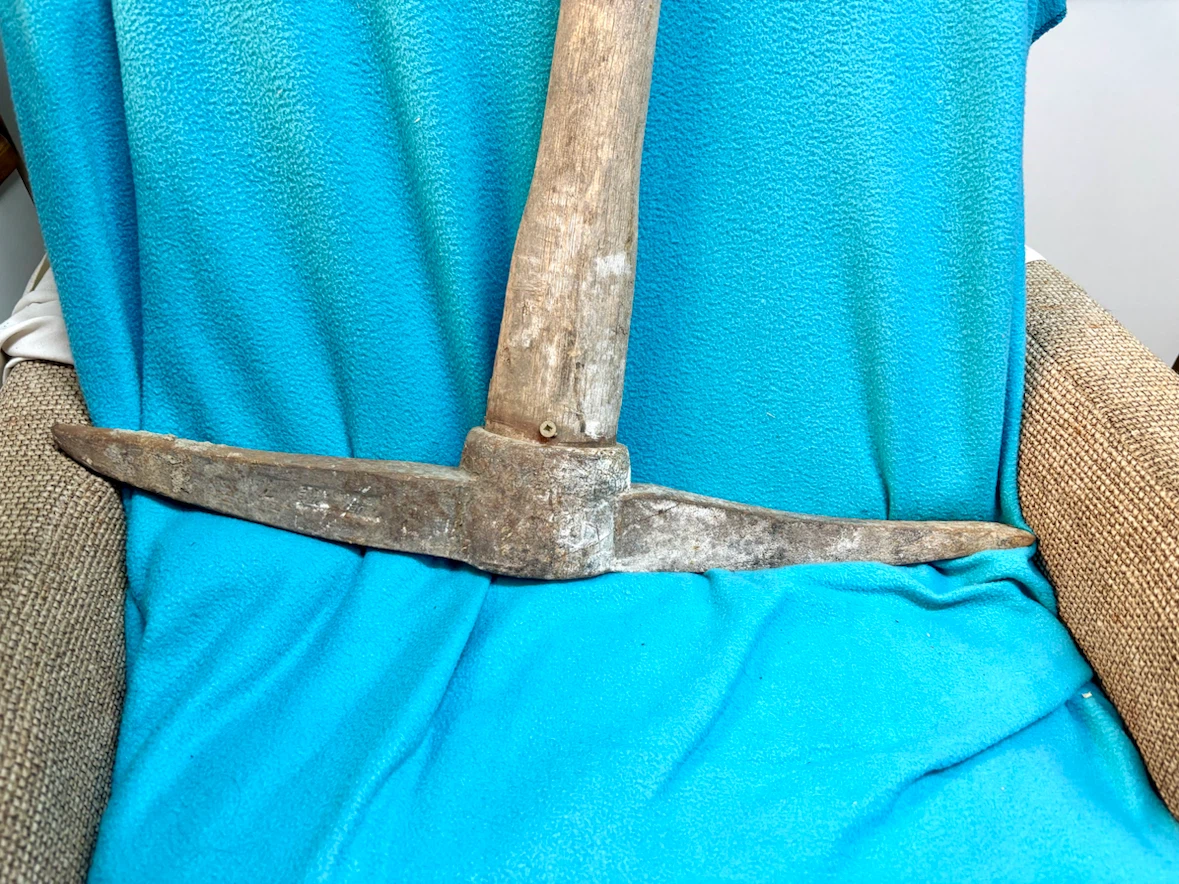 Vintage 1965 Welland Vale Forged Steel Miner’s Pickaxe / Mattock