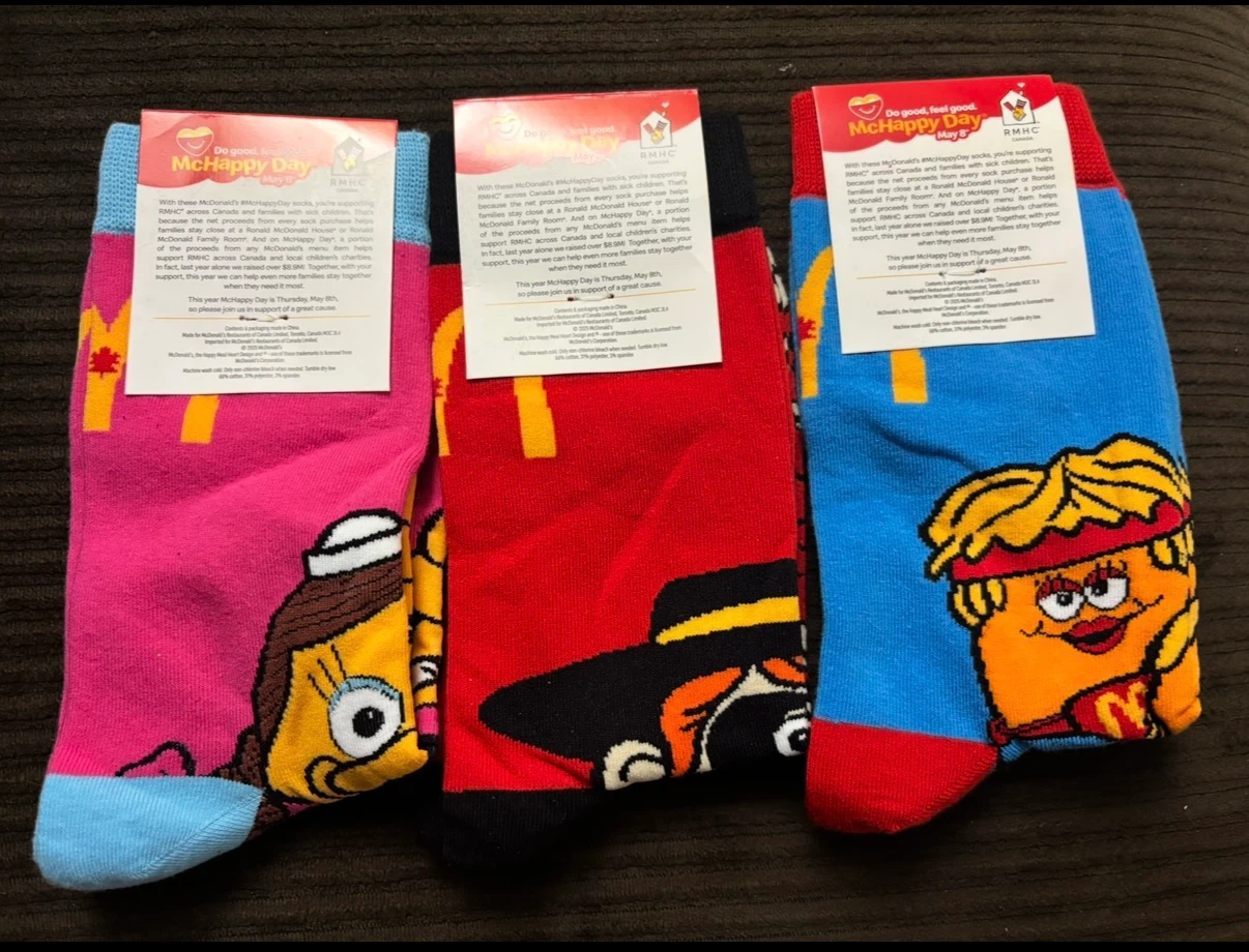 McDonald's McHappy Day Socks - Set of 3