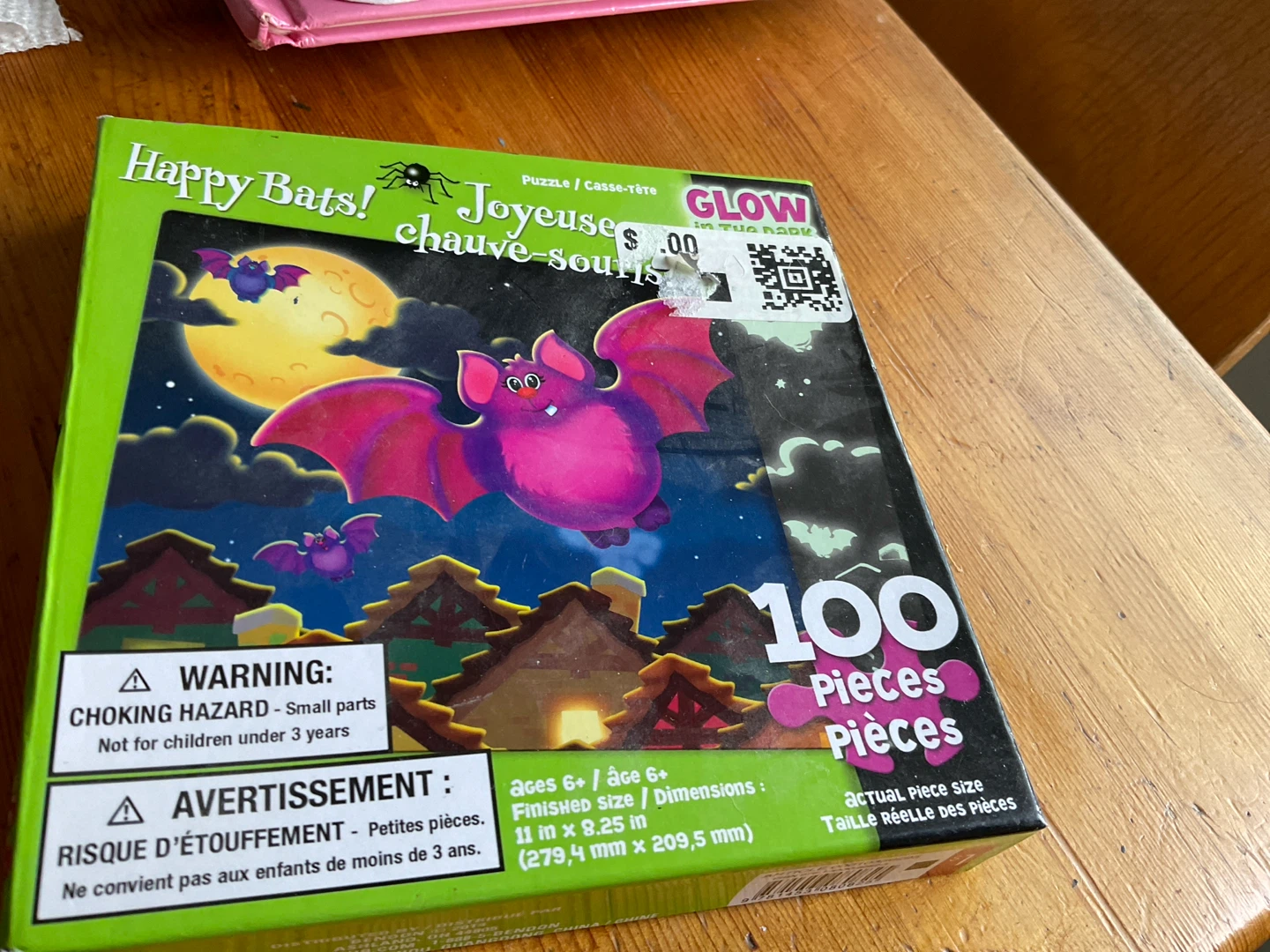 Happy Bats! Glow in the Dark Puzzle - 100 Pieces