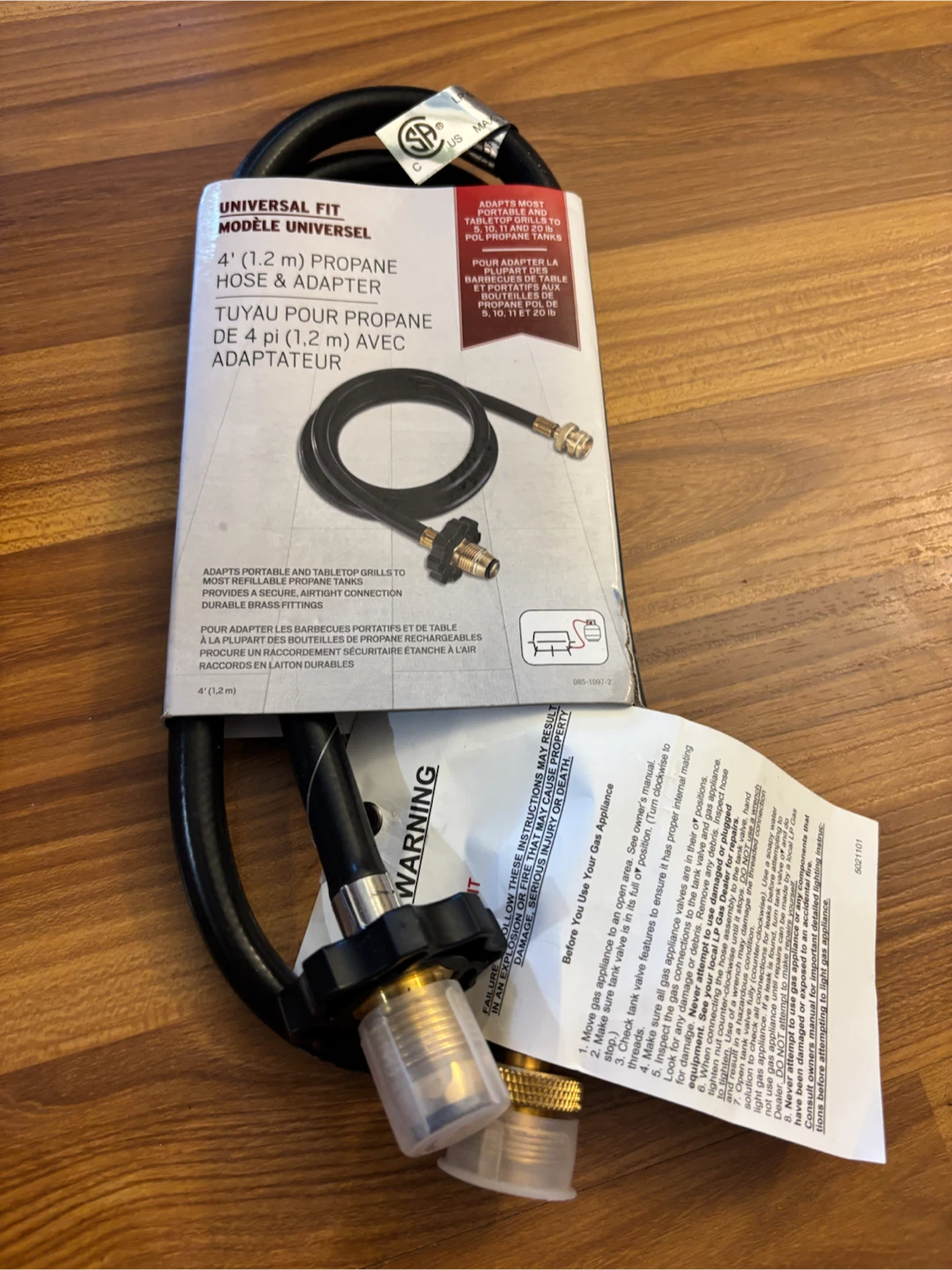 Propane Hose & Adapter - 4' (1.2 m) new packed - photo 2