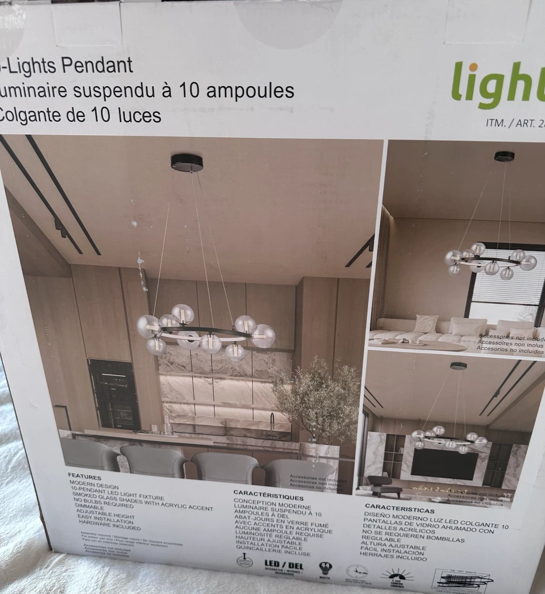 Lightica Luna 10-Lights Pendant Light Fixture - photo 3