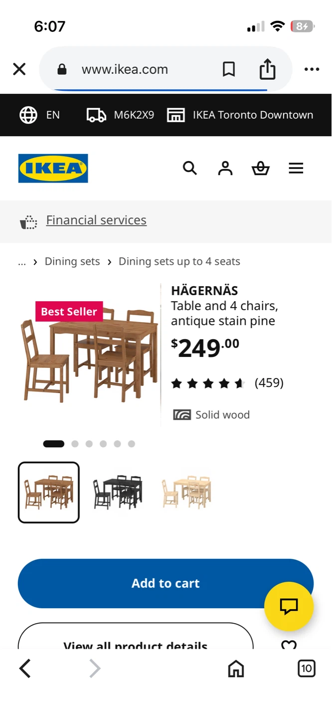 IKEA HÄGERNÄS Dining Set - Table and 4 Chairs - photo 2