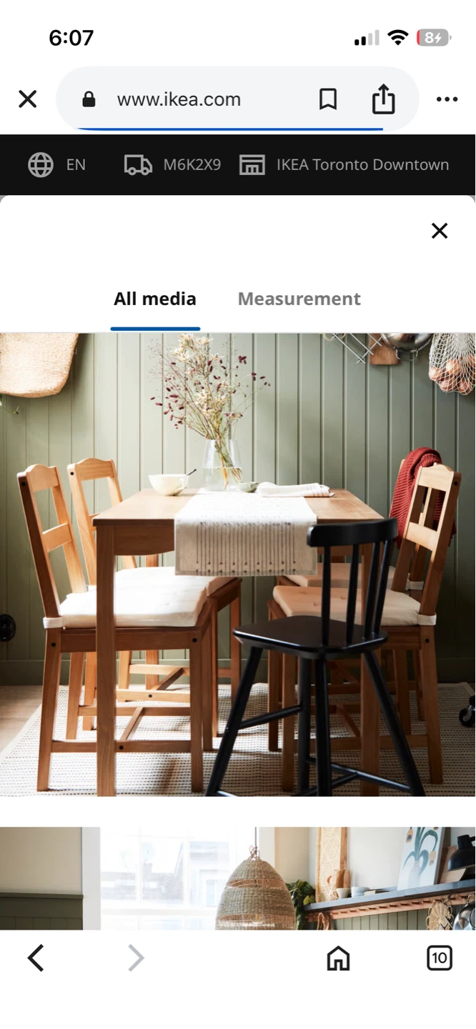 IKEA HÄGERNÄS Dining Set - Table and 4 Chairs