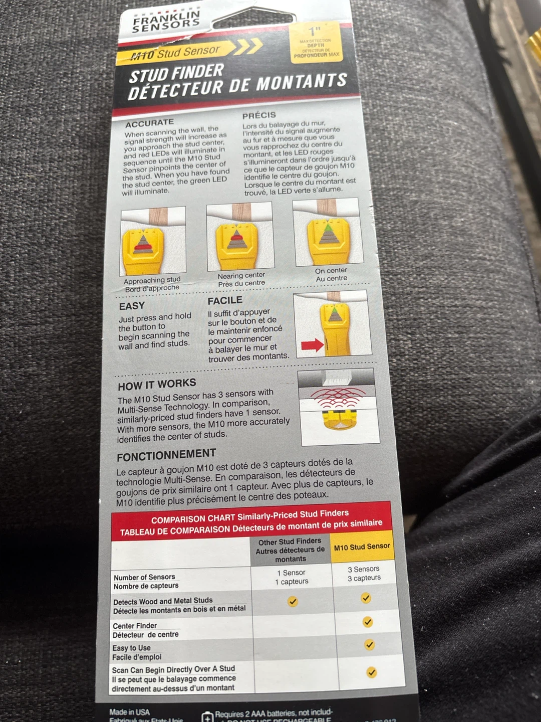 Franklin Sensors M10 Stud Finder Detector - photo 4