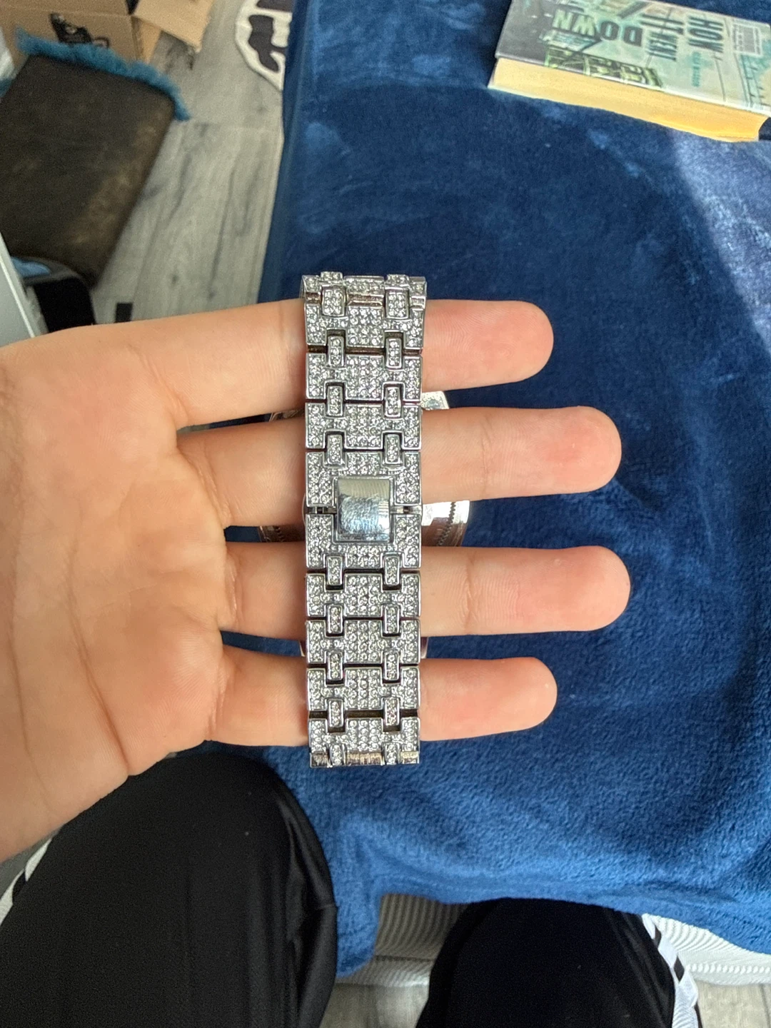 Men's Diamond Bezel Watch with Arabic Numerals - photo 2