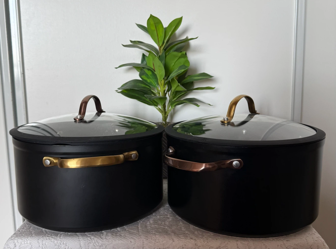Thyme & Table 6QT Nonstick Stock Pots with Lids (2 sets)