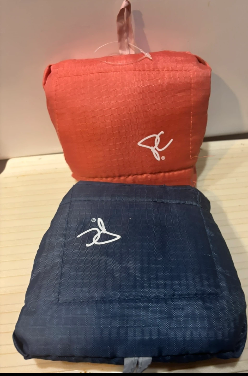 Blue & Orange Reusable Shopping Bags (Set of 2)