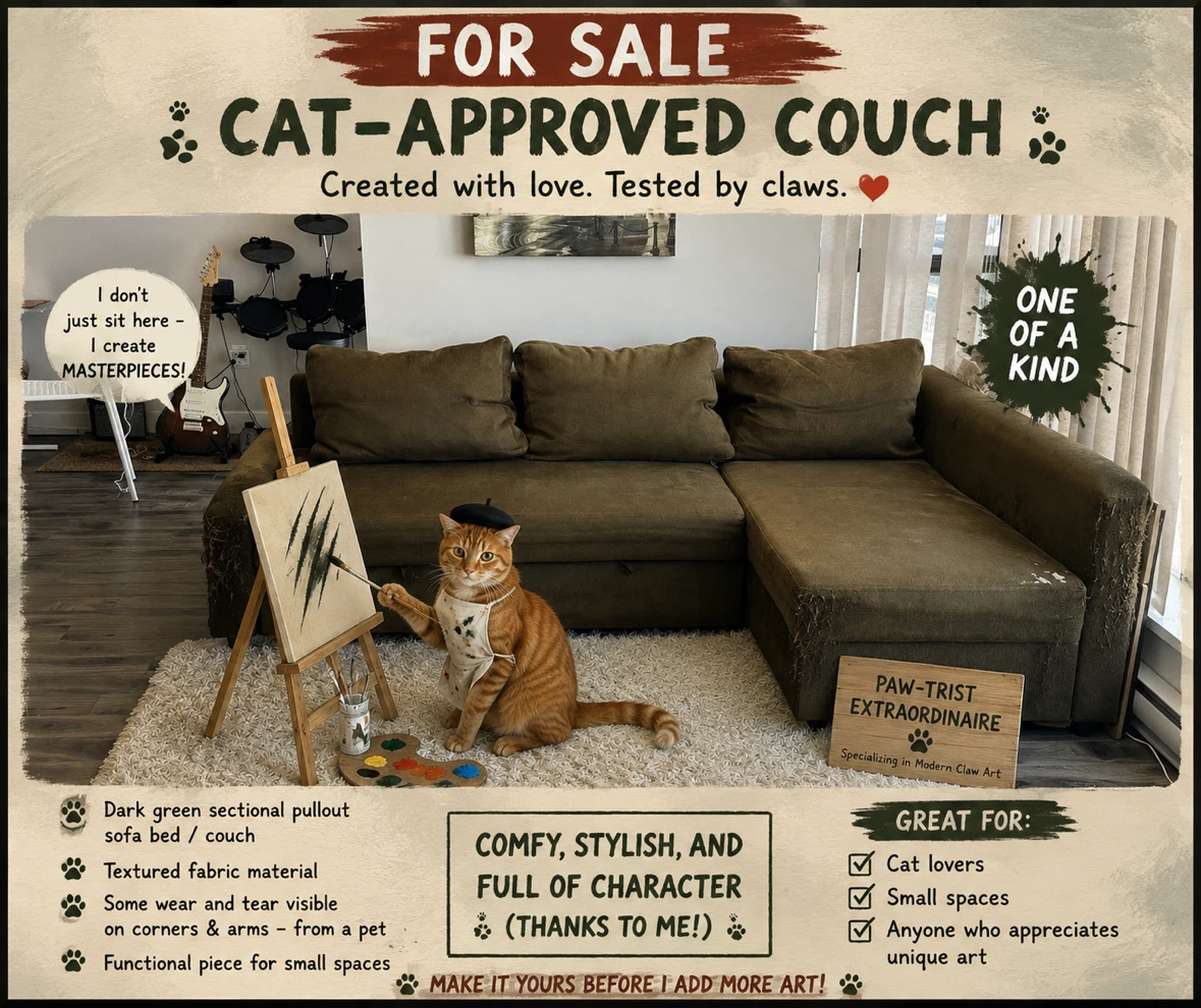 Dark green Sectional Pullout Sofa Bed/Couch