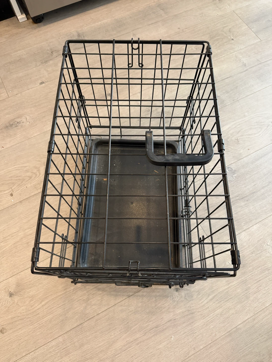 Black Wire Dog Crate with Tray - photo 2