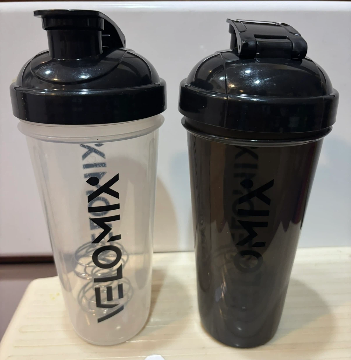 Velomix Shaker Bottles with Whisk Balls - Set of 2