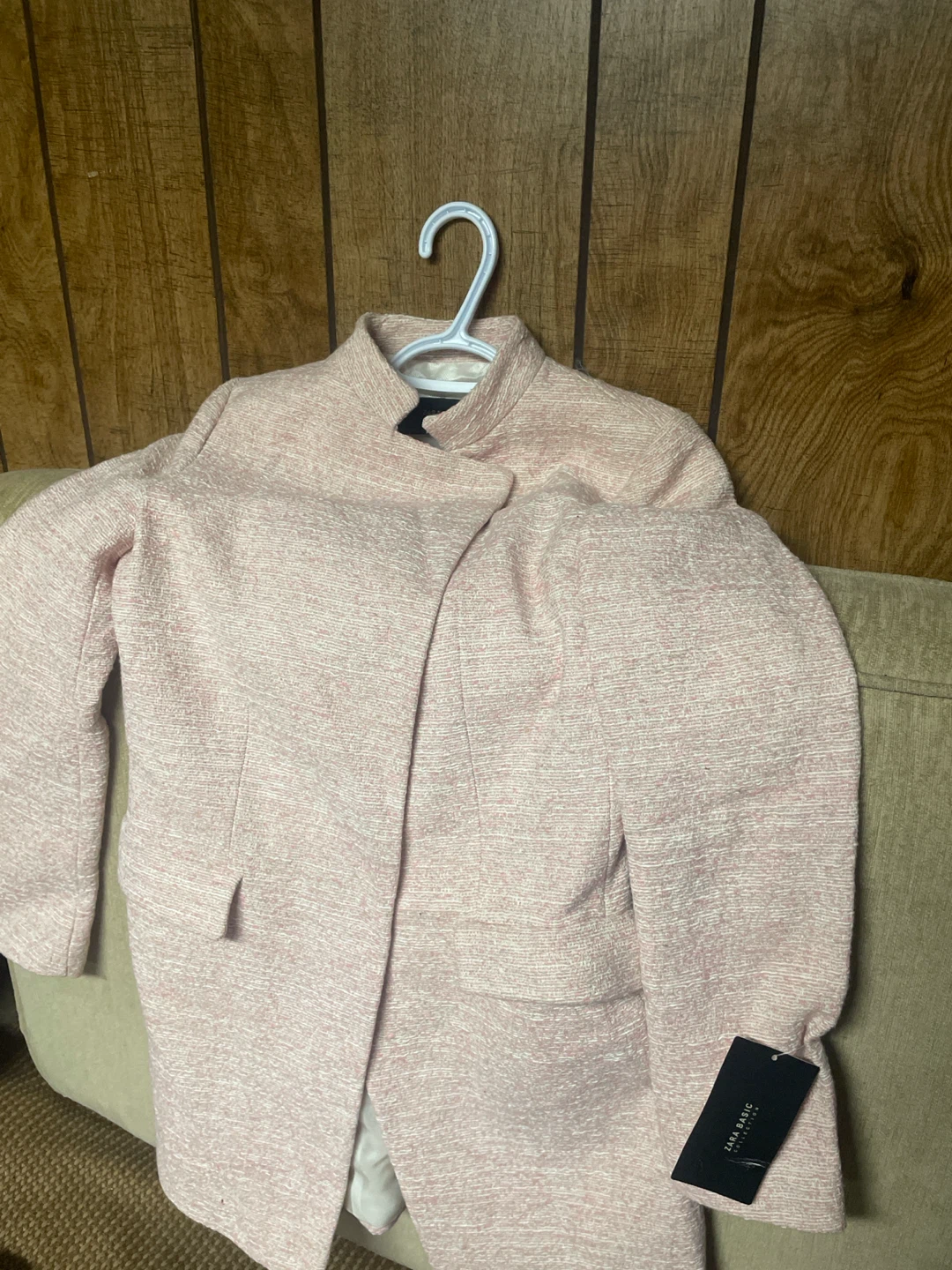 Zara Basic Collection Pink Textured Jacket