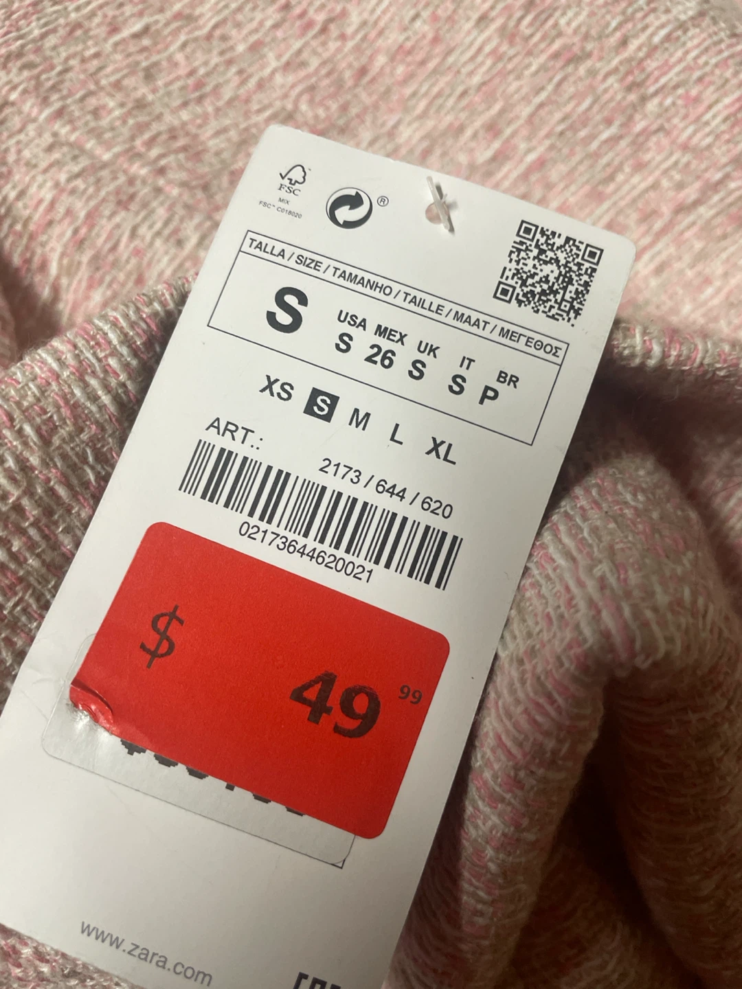 Zara Basic Collection Pink Textured Jacket - photo 5