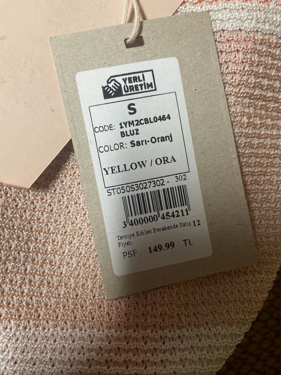 SETRE Knit Top - Yellow/Orange - Size S - photo 4