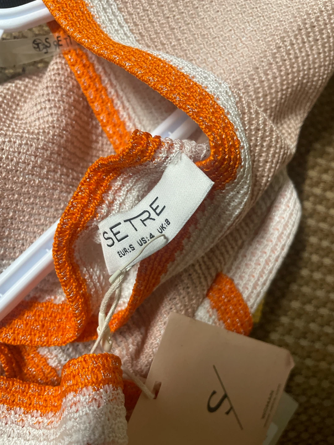 SETRE Knit Top - Yellow/Orange - Size S - photo 5