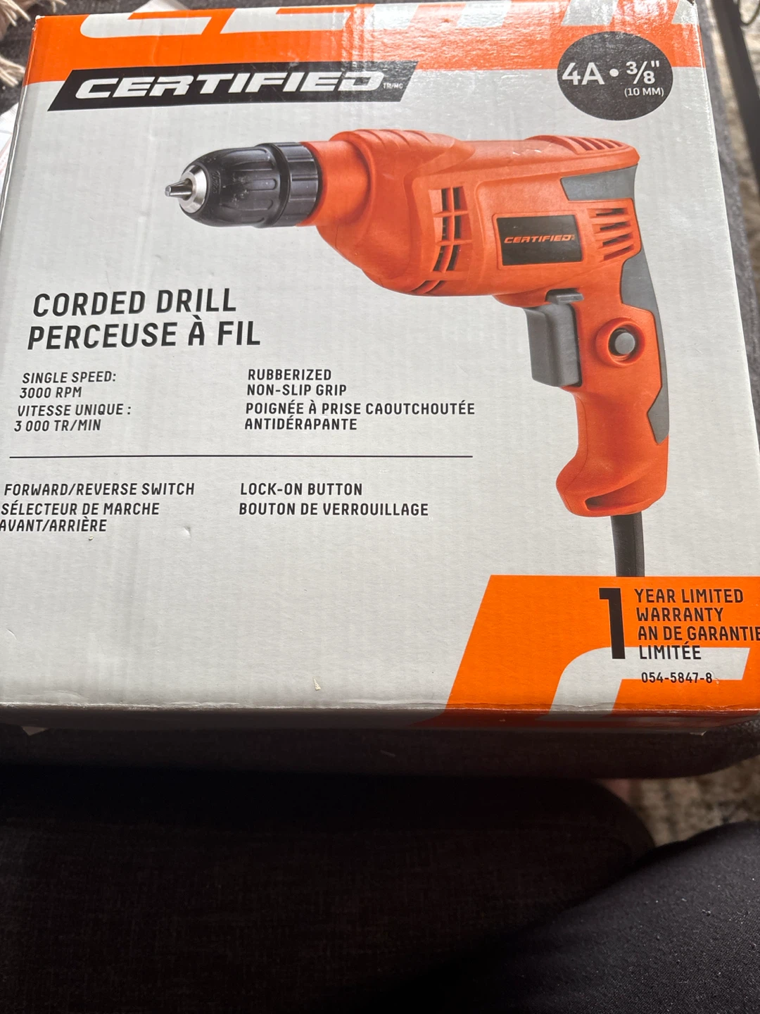 Certified Corded Drill 3/8"