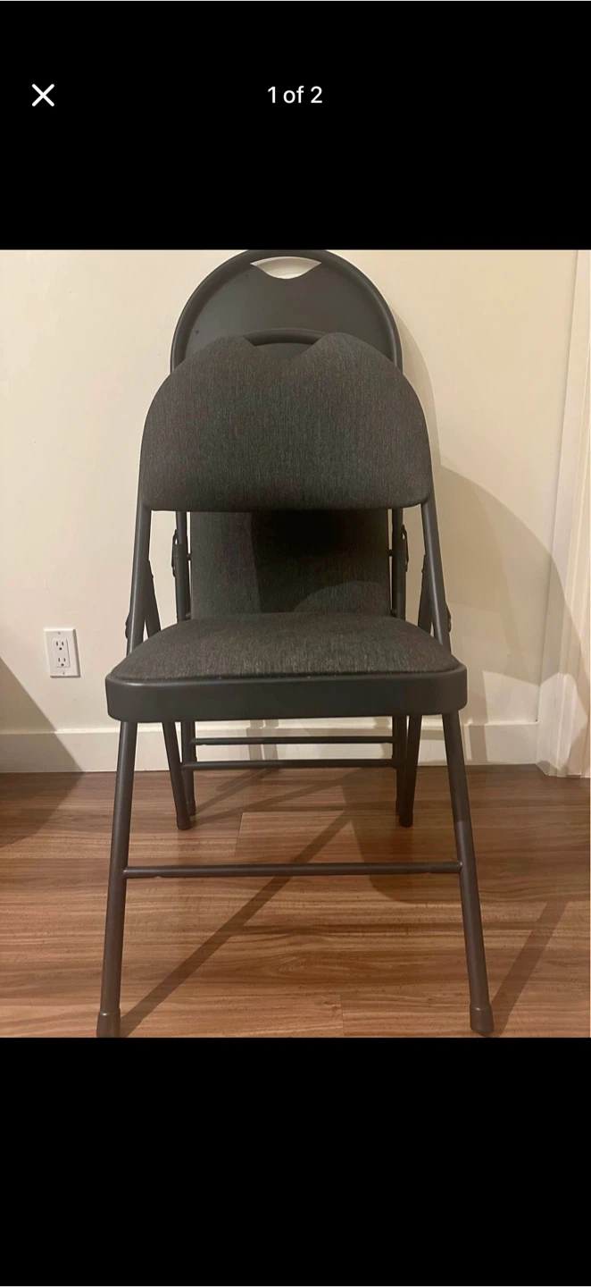 Costco Folding Chair – Black(single chair Available) - photo 2