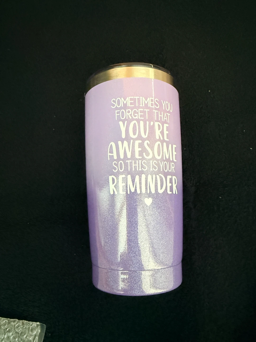 BRAND NEW: Lavender Tumbler with Inspirational Quote