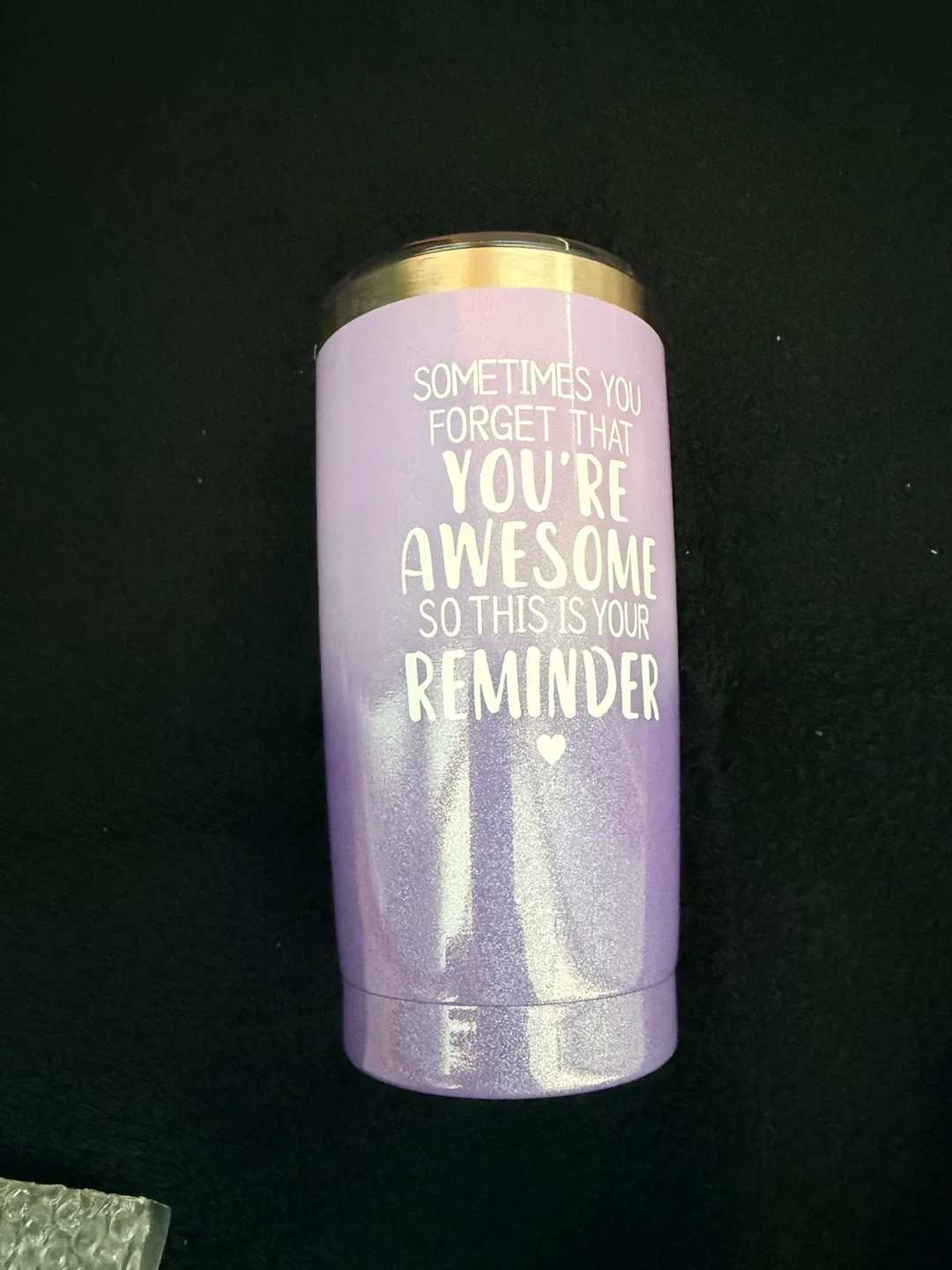 BRAND NEW: Lavender Tumbler with Inspirational Quote
