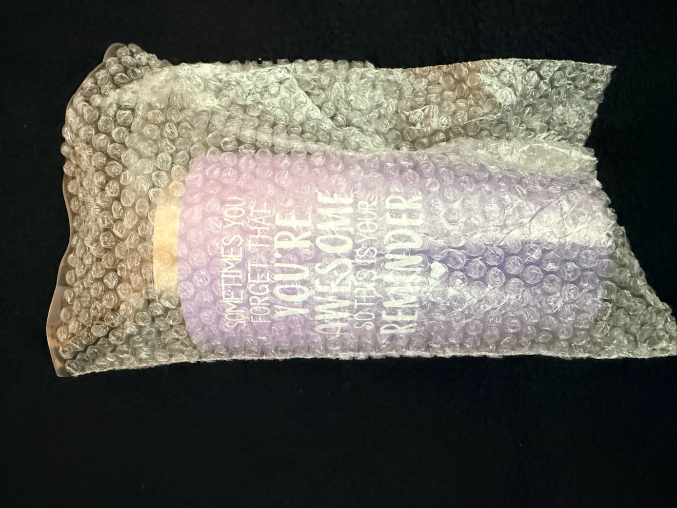 BRAND NEW: Lavender Tumbler with Inspirational Quote - photo 2