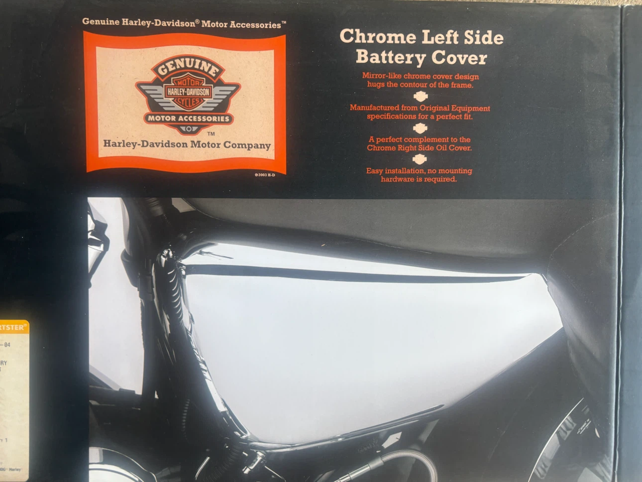 Harley Davidson chrome left side battery cover
